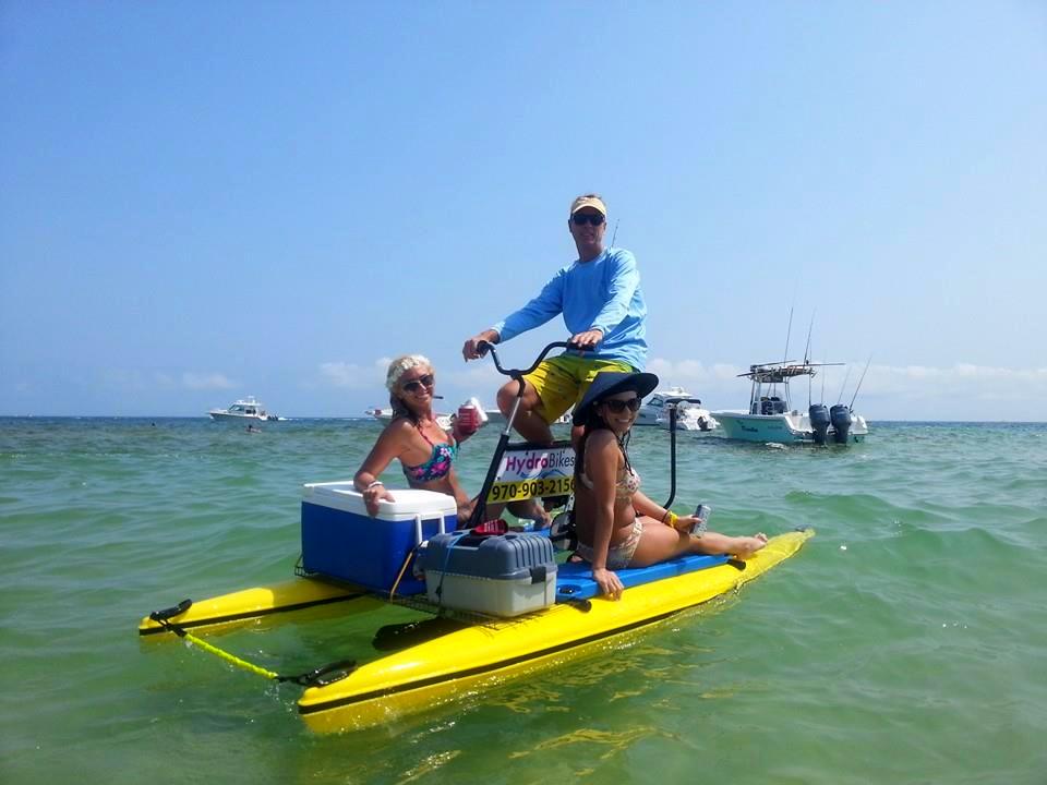 water bike ride